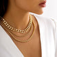 Jewelry Hip Hop Metal Thick Twist Chain Necklace Retro Simple Ball Chain Necklace Set