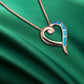 International Station Fashion Ins Opal Simple Love Pendant Necklace Female Head Jewelry