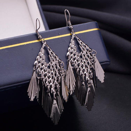 Fashion Versatile Earrings Retro Baroque Frosted Indian Earrings