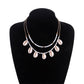 Jewelry exaggerated natural shell pendant necklace femininity multi-layer rice beads handmade chain necklace