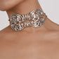 N188ZA Exaggerated Hollow Flower Carving Personality Necklace Tribal Heavy Industry Geometric Retro Elegant Necklace