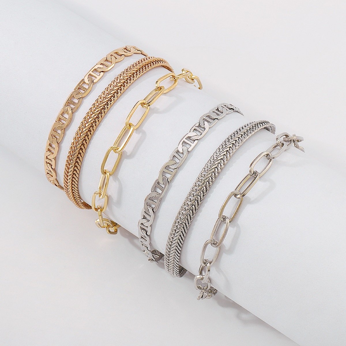 B1673 Jewelry Exaggerated Simple Metal Chain Bracelet Hip Hop Punk Sweet Cool Personality Jewelry