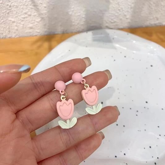 Niche Design Earrings Early Spring Tulip Earrings Temperament Fashion Earrings Earrings Women