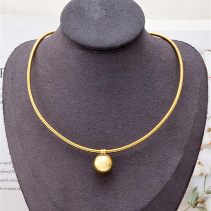 Ball collar niche design sense necklace female hip-hop sweet cool necklace personality live broadcast net red small bell collar