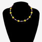 Handmade smiley face beaded necklace niche design ins cold net red same style