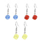 Acrylic earrings personalized creative color three-dimensional dice earrings ins simple earrings