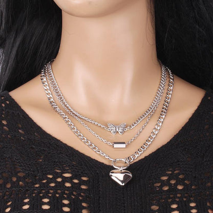 Butterfly Necklace Women's Light Luxury Niche Design Sense Clavicle Chain Year Net Red Necklace Accessories Temperament