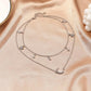 Simple double-layer star necklace female ins multi-layer star-moon pendant necklace moon pendant clavicle chain