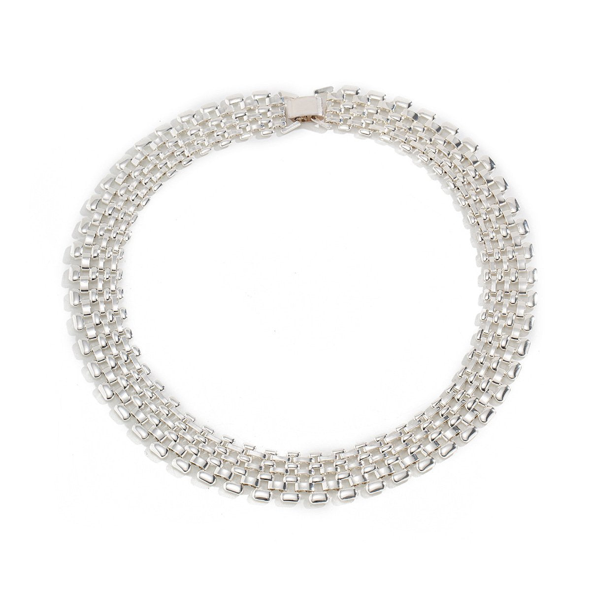Jewelry Exaggerated Atmosphere Hollow Chain Necklace Female Punk Hip Hop Silver Wide Chain Necklace