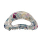 F4182 Temperament Back of the Head Ponytail Clip French Elegant Resin Clip Glass Color Geometric Hairpin Female