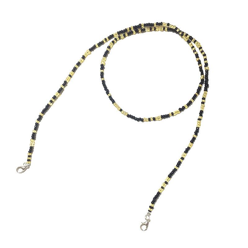 Mask glasses rice bead lanyard chain lanyard beaded glasses rope mask lanyard chain colorful beaded glasses lanyard