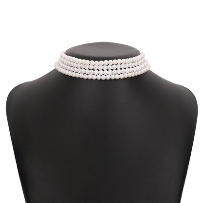 N1536 French Elegant Necklace Pearl Temperament Light Luxury Necklace Fashion Dinner Party Necklace
