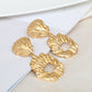Jewelry Personality Exaggerated Creative Metal Shell Earrings Women's Geometric Irregular Stud Earrings Trend Earrings
