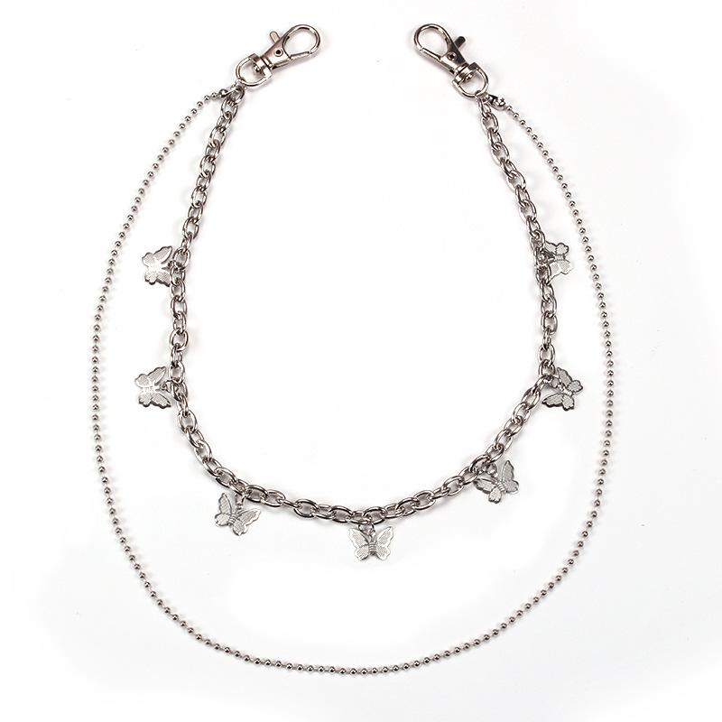 Butterfly waist chain fashion simple decoration dress with jk skirt pants chain