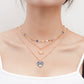 Jewelry ins multi-layer devil's eye collarbone chain cold eyes necklace female niche design sense