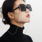 Trendy cool hollow out five-pointed star beaded mask lanyard anti-lost chain high-end sense glasses chain mask extension rope face chain female