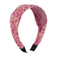 F499 pastoral raffia headband leisure vacation geometric fashion headband contrast color fresh hair accessories