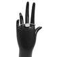 Jewelry simple cold metal star ring ring retro dripping oil square index finger ring female