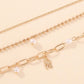 B1257 Fashion Jewelry Retro Alloy Pearl Hand Decoration Personality Simple Letter Bracelet Set