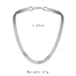 Fashion Men's Flat Snake W-shaped Chain Punk Trend Personality Versatile Simple Silver Necklace