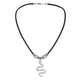Fashion Simple Personality Versatile Men's Stainless Steel Snake Pendant Rope Short Necklace