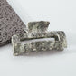 F4294 Exaggerated Striped Resin Clip French Light Luxury Lazy Fashion Medium Ponytail Hair Clip