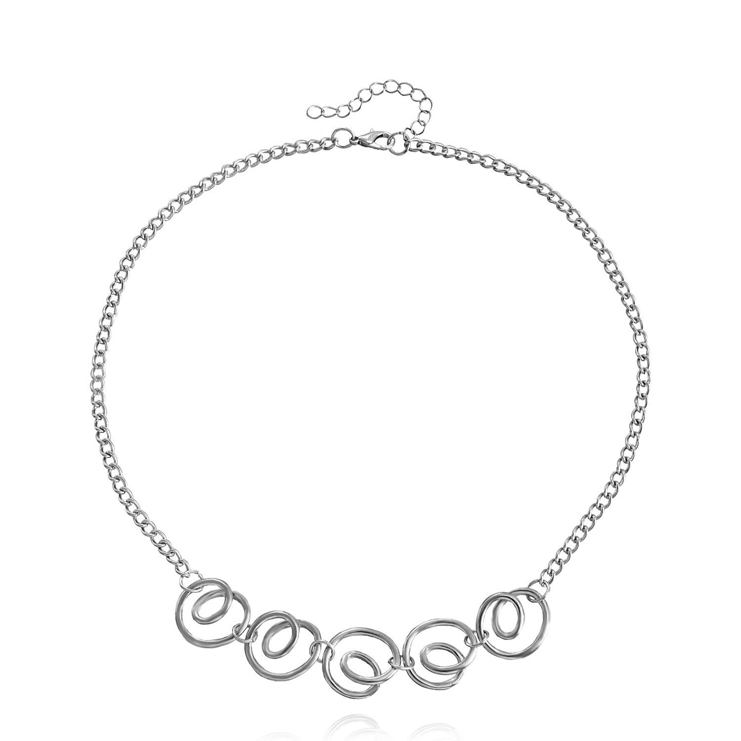 Jewelry Spiral Geometry Niche Design Sense Female Necklace Fashion Commuting Versatile Clavicle Chain Necklace