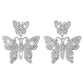 1646 Jewelry Sweet and Simple Butterfly Earrings Full of Diamond Temperament Earrings Niche Personality Cold Earrings