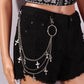 Hip-hop fashion metal multi-layer cross hanging buckle chain street trend personality pants matching