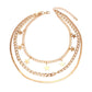Jewelry Metal Trendy Punk Geometric Chain Necklace Hip Hop Snake Bone Chain Fashion Star Necklace