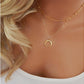 Jewelry Moon Necklace Women's Clavicle Chain Electroplated Gold Silver Crescent Pendant