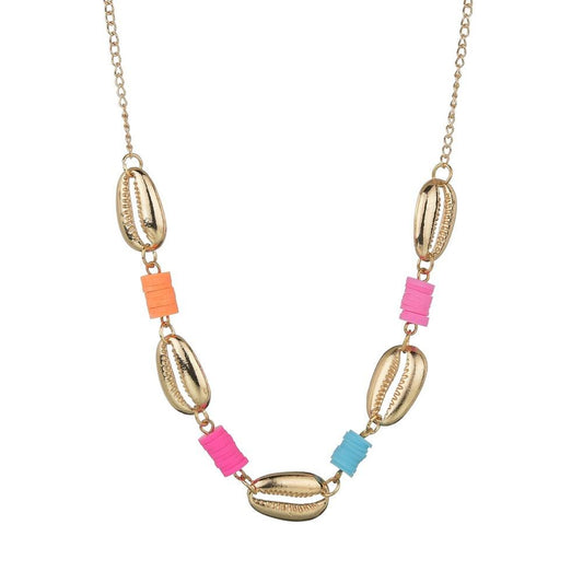 Bohemian Alloy Shell Necklace Fashion Polymer Clavicle Chain Necklace Ladies Jewelry