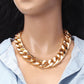 Jewelry exaggerated big thick chain metal decorative necklace female tide INS short collarbone chain