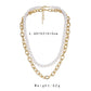 Gold Cross Chain Tassel Double Layer Pearl Necklace Fashion Independent Packaging Men's Jewelry