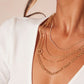 N1664 multi-layered thin chain claw chain splicing neck chain metal simple niche geometric necklace