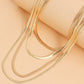 Jewelry Trend Multilayer Flat Snake Chain Necklace Women's Suits Niche Design Explosive Items
