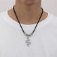 Fashion Simple Personality Versatile Men's Stainless Steel Snake Pendant Rope Short Necklace