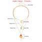 Creative Jewelry Fashion Simple Multilayer Skull Necklace Female Retro Alloy Heart Pendant Necklace