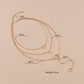 Fashion Simple Round Iron Ring Drill Pendant Necklace Multilayer Chain Necklace Clavicle Chain Accessories