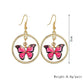 Personality Cute Gradient Painted Butterfly Earrings Fashion Ring Earrings Accessories