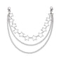 Fashion five-pointed star personality waist chain trend hip-hop metal pants chain multi-layer chain accessories