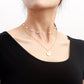 Jewelry Fashion Double Imitation Pearl LOVE Rose Pendant Necklace Women's Trendy Matching Accessories