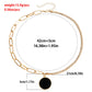 Jewelry trendy stitching claw diamond chain sweater chain accessories geometric round black mother-of-pearl pendant necklace