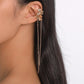 E1799 Niche flower ear bone clip simple chain tassel long earrings sweet cool fairy earrings for women