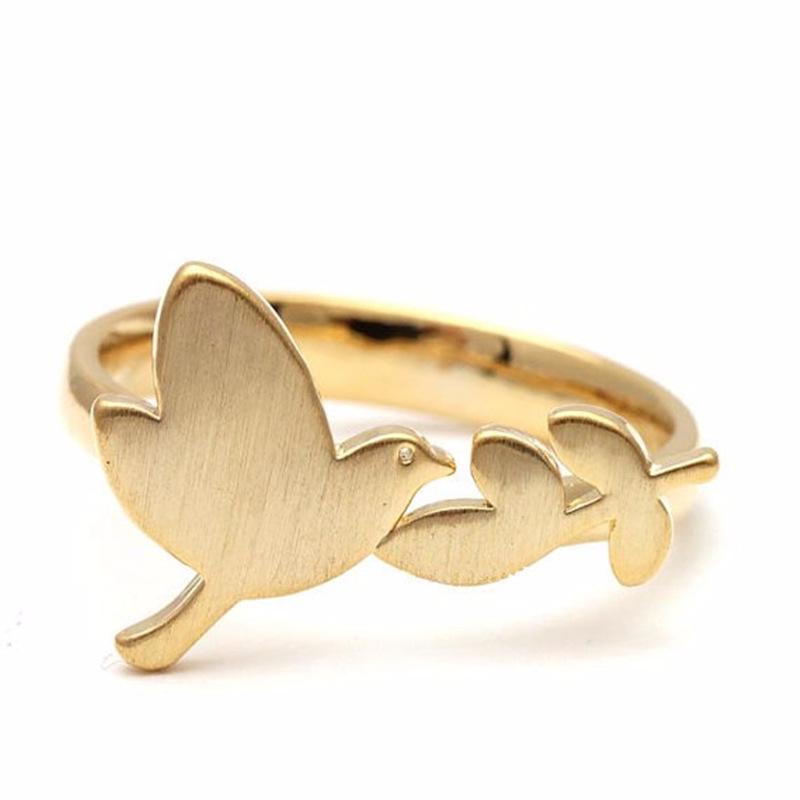 Explosive Accessories Personalized Peace Dove Olive Leaf Open Ring Female Adjustable Ring
