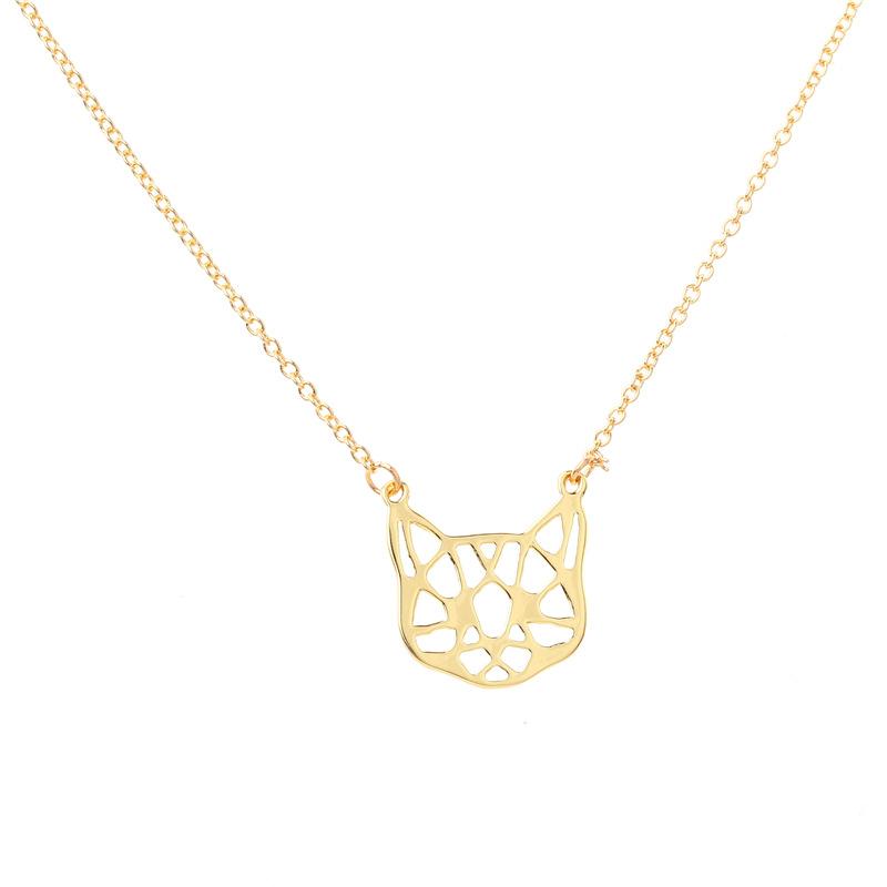 Explosive jewelry hollow cat head necklace small animal jewelry