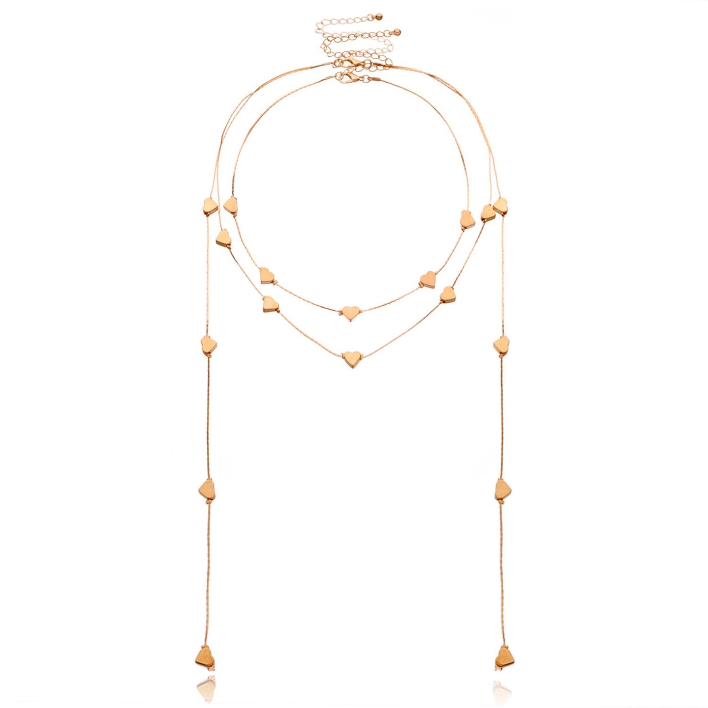 Jewelry Fashion Sexy Multi-layer Heart Chain Necklace Women's Street Shoot Retro Temperament Personality Necklace