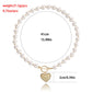 Jewelry ins acrylic pearl necklace love pendant necklace female hot girl niche design sense