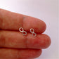 Earrings simple number 8 stud earrings lucky number earrings