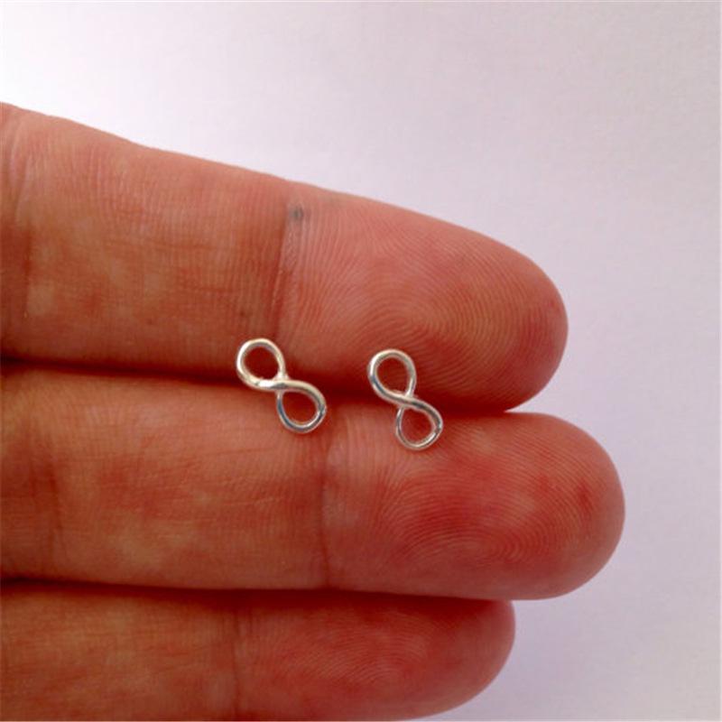 Earrings simple number 8 stud earrings lucky number earrings